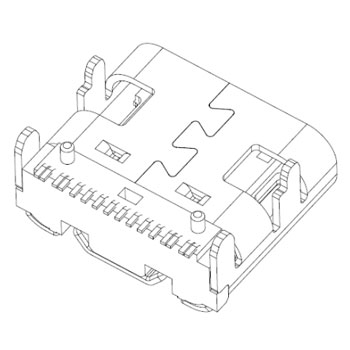 C-plate upper connector 16PIN female seat
