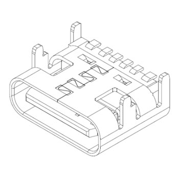 C-plate upper connector 6PIN female seat
